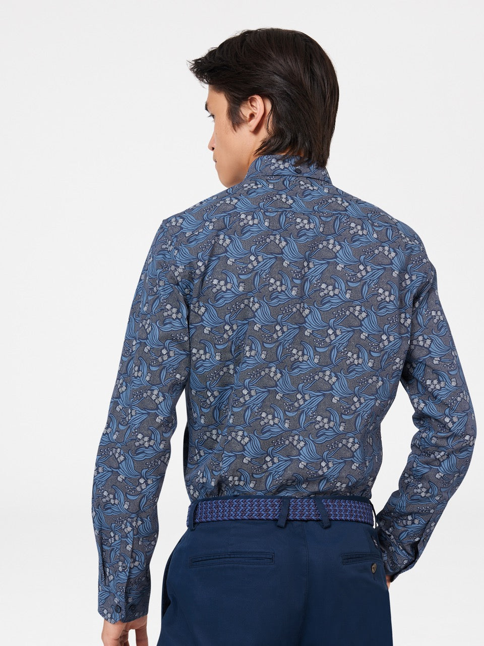 Chemises Ben Sherman Art Nouveau Floral Bleu Marine | VIM-80634937